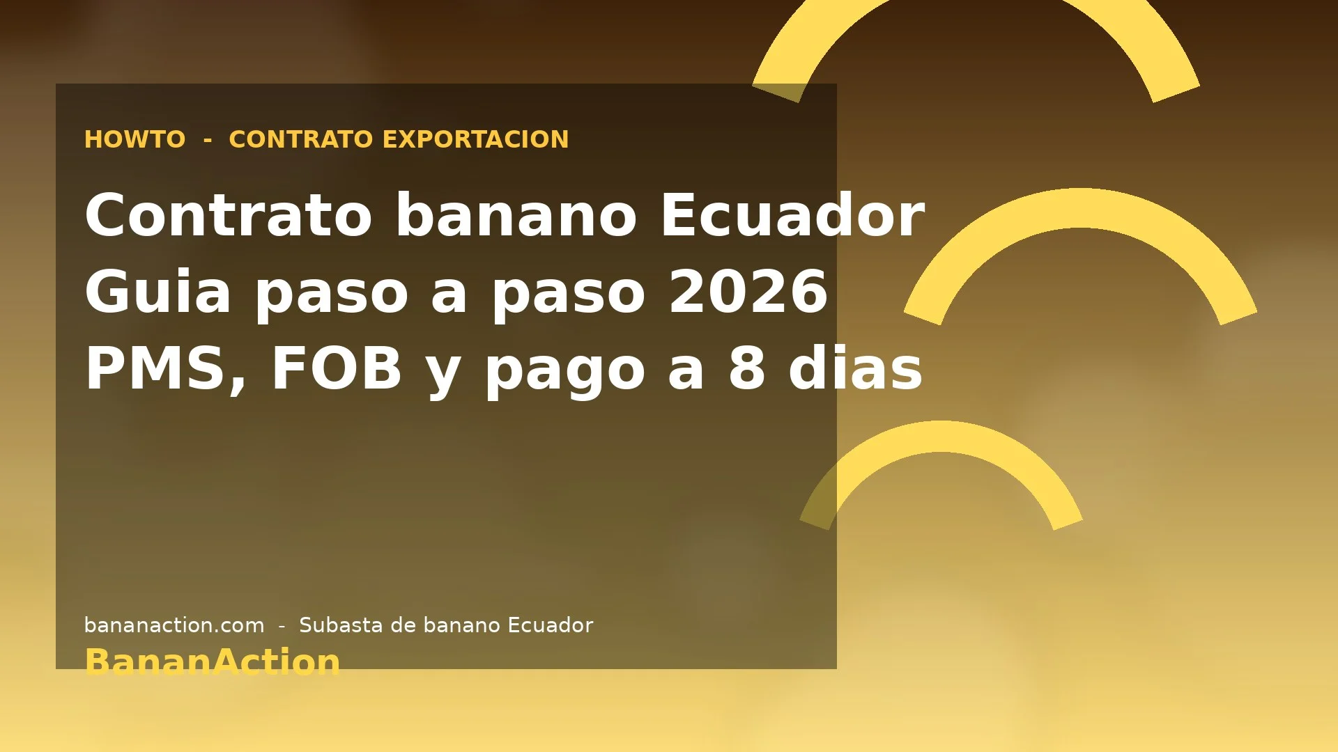 Productor ecuatoriano firmando un contrato de banano en una oficina rural con racimos de banano al fondo